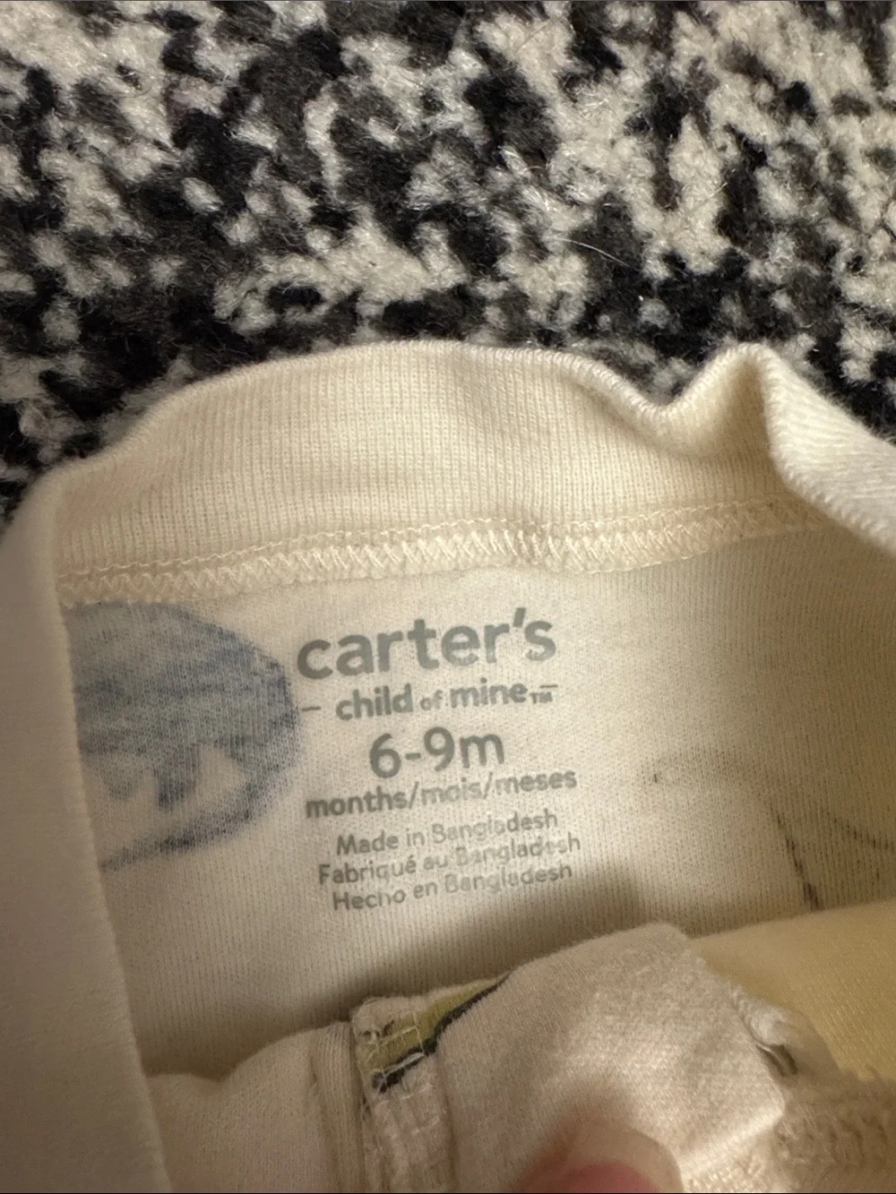 Carters Footed One-Piece - Blue Shark & Cream Dino Prints
